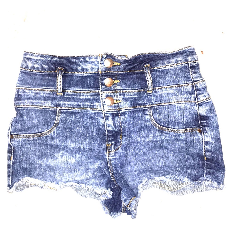 high waisted jean shorts 2”